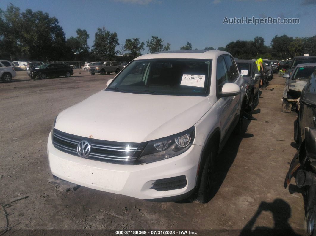 2013 Volkswagen Tiguan S W/sunroof White vin: WVGBV7AX4DW535684