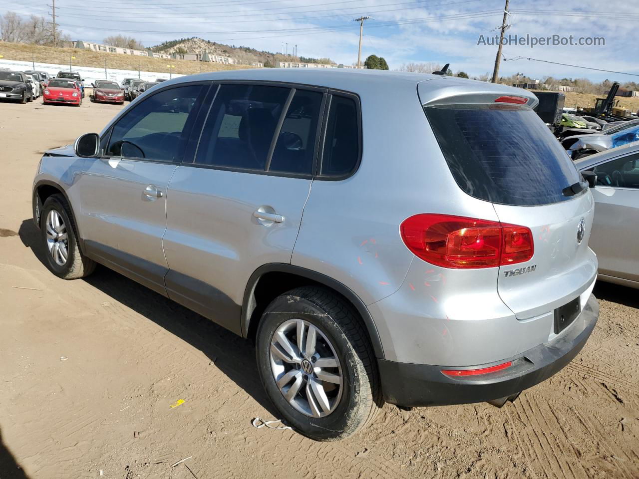 2013 Volkswagen Tiguan S Silver vin: WVGBV7AX4DW544840