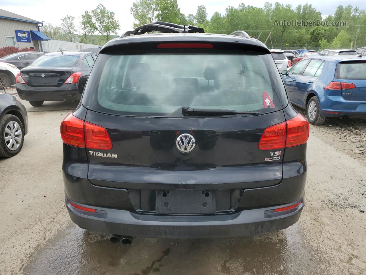 2016 Volkswagen Tiguan S Черный vin: WVGBV7AX4GW005638