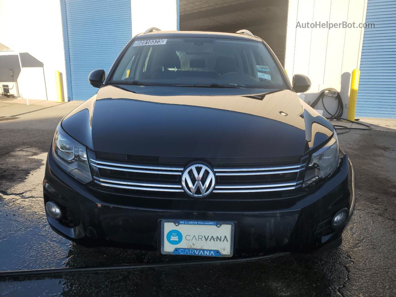 2016 Volkswagen Tiguan S Black vin: WVGBV7AX4GW525368