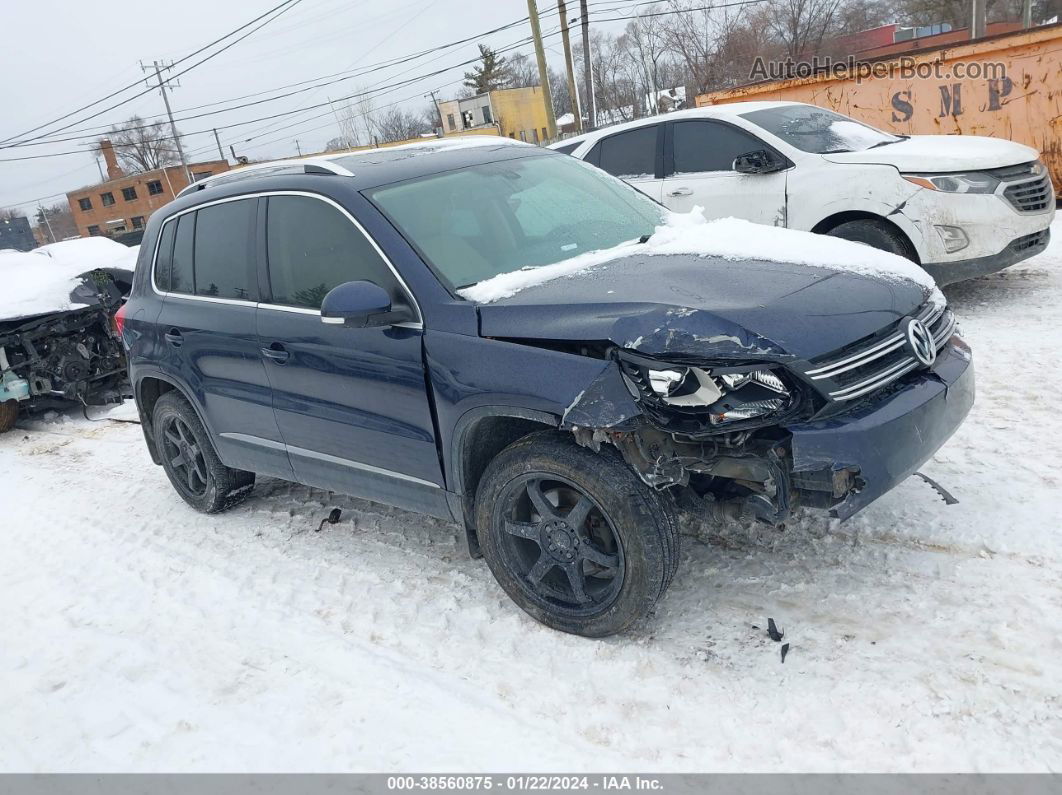 2016 Volkswagen Tiguan Se Синий vin: WVGBV7AX4GW526519