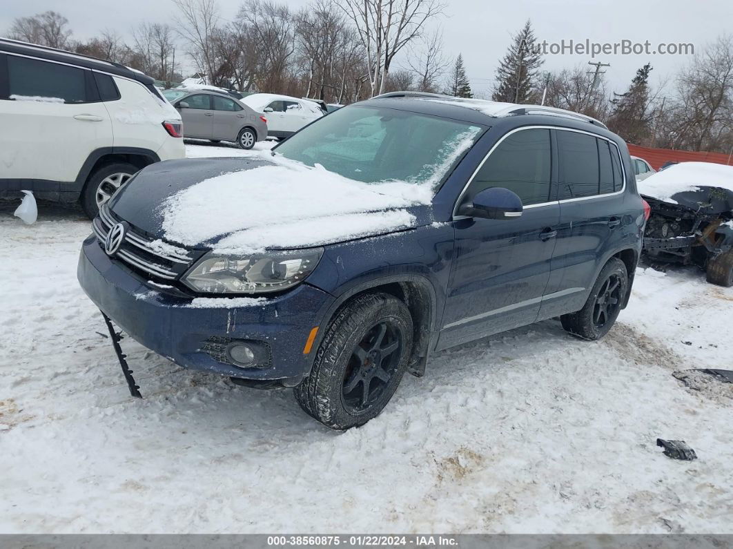 2016 Volkswagen Tiguan Se Синий vin: WVGBV7AX4GW526519