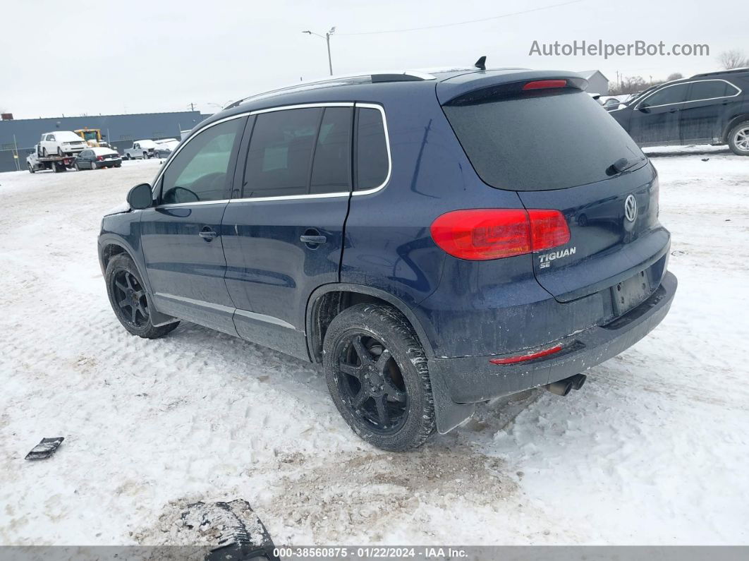 2016 Volkswagen Tiguan Se Синий vin: WVGBV7AX4GW526519