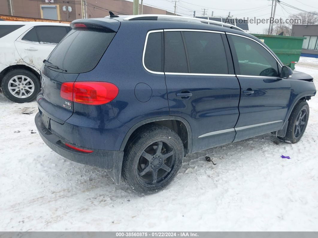 2016 Volkswagen Tiguan Se Синий vin: WVGBV7AX4GW526519