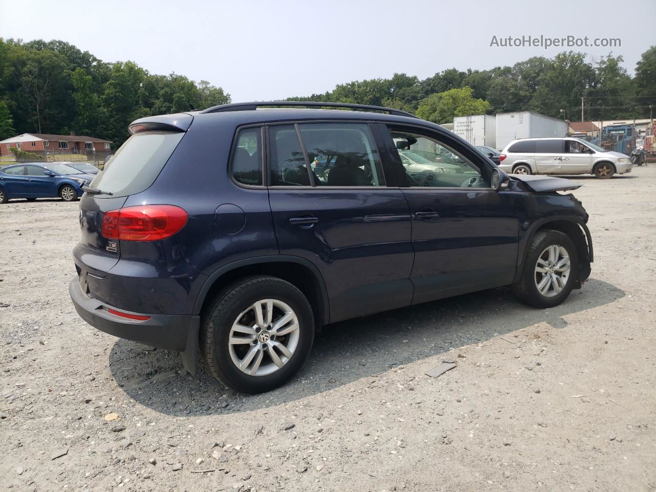 2016 Volkswagen Tiguan S Синий vin: WVGBV7AX4GW562243