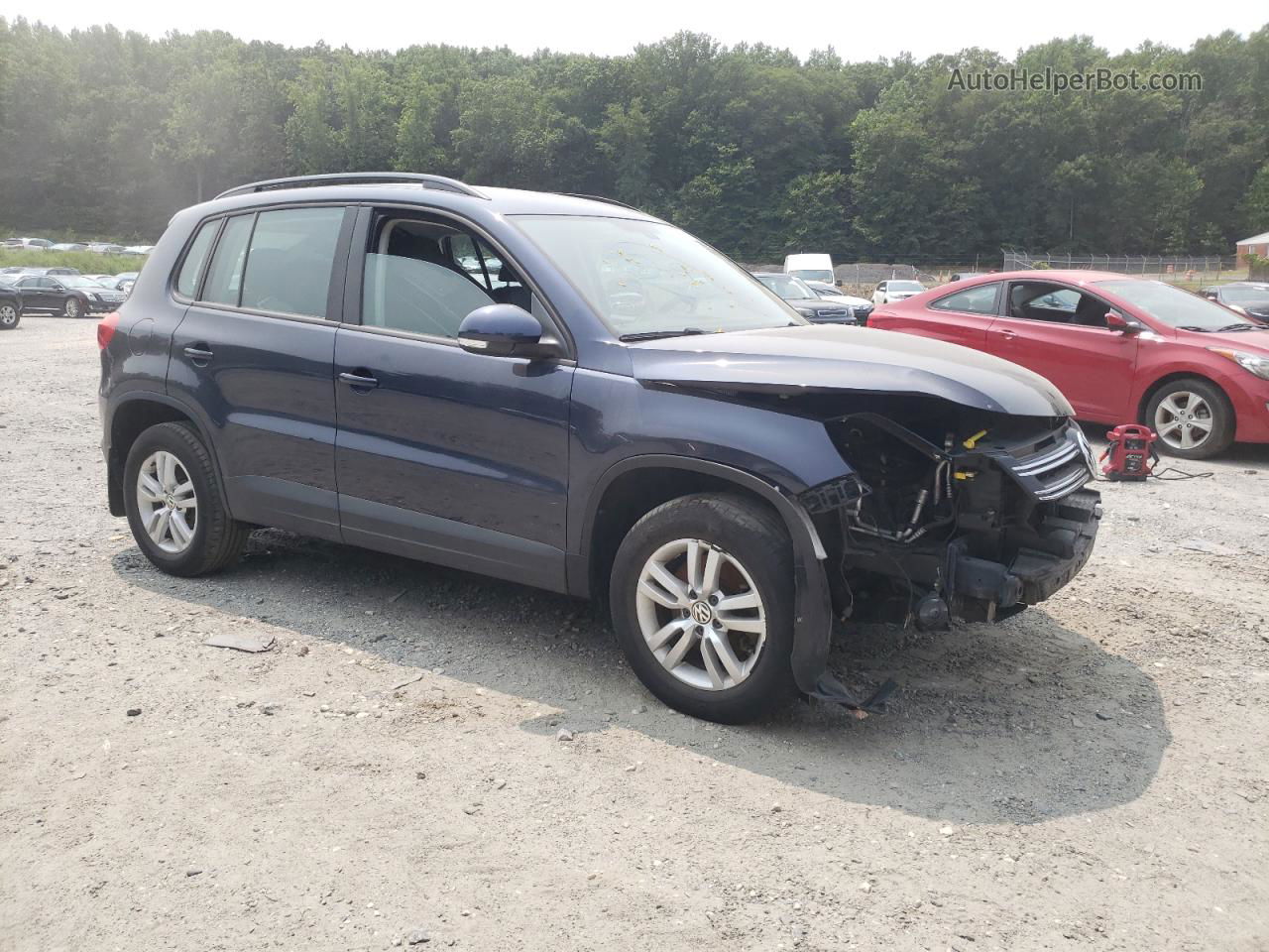 2016 Volkswagen Tiguan S Blue vin: WVGBV7AX4GW562243