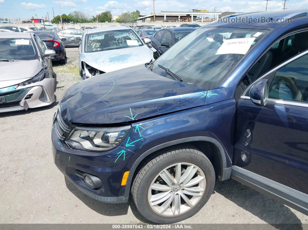 2016 Volkswagen Tiguan Se Blue vin: WVGBV7AX4GW579026