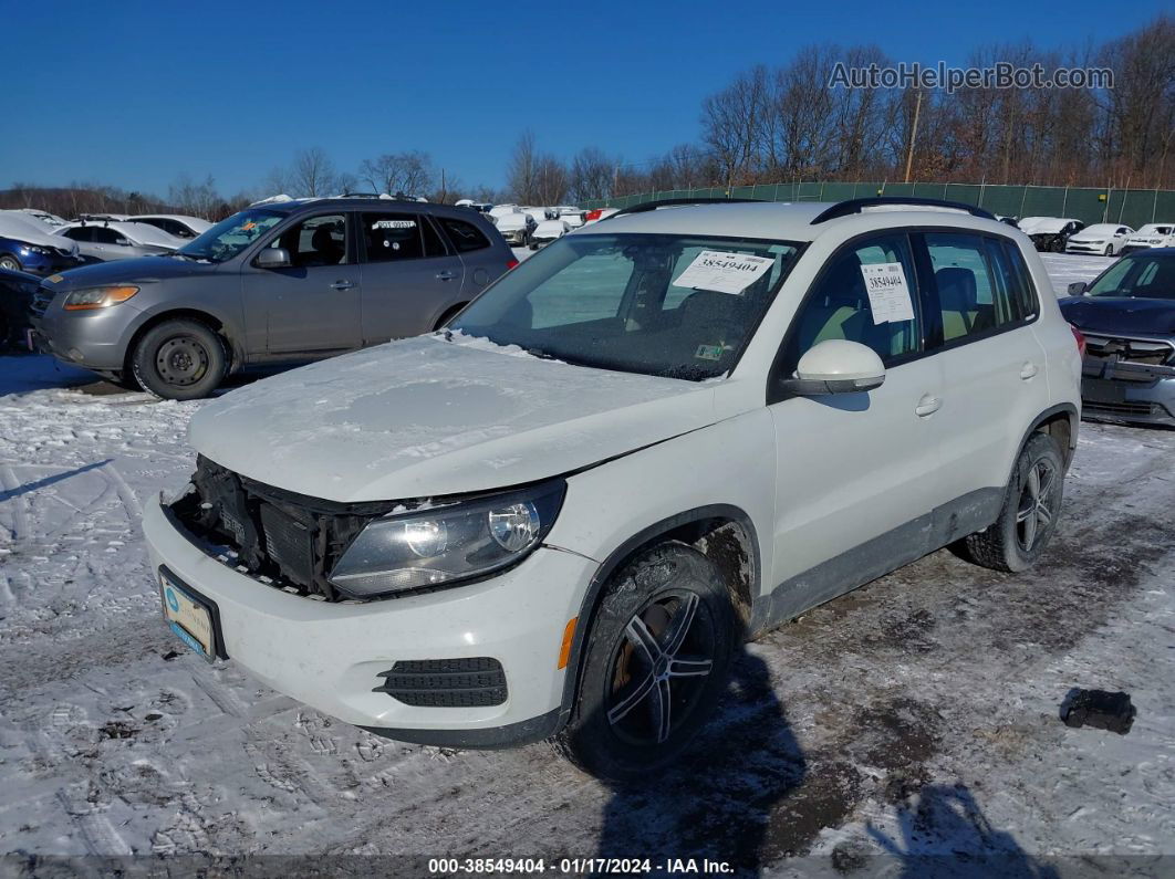 2016 Volkswagen Tiguan S White vin: WVGBV7AX4GW583951