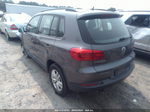 2016 Volkswagen Tiguan S Gray vin: WVGBV7AX4GW599826