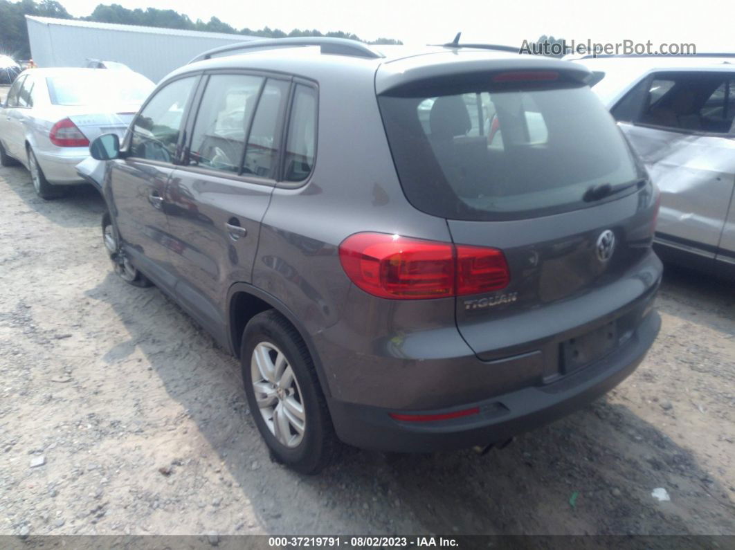 2016 Volkswagen Tiguan S Gray vin: WVGBV7AX4GW599826