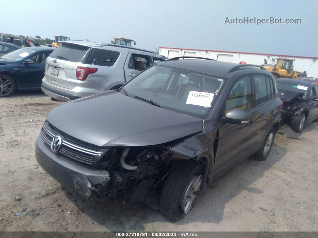 2016 Volkswagen Tiguan S Gray vin: WVGBV7AX4GW599826