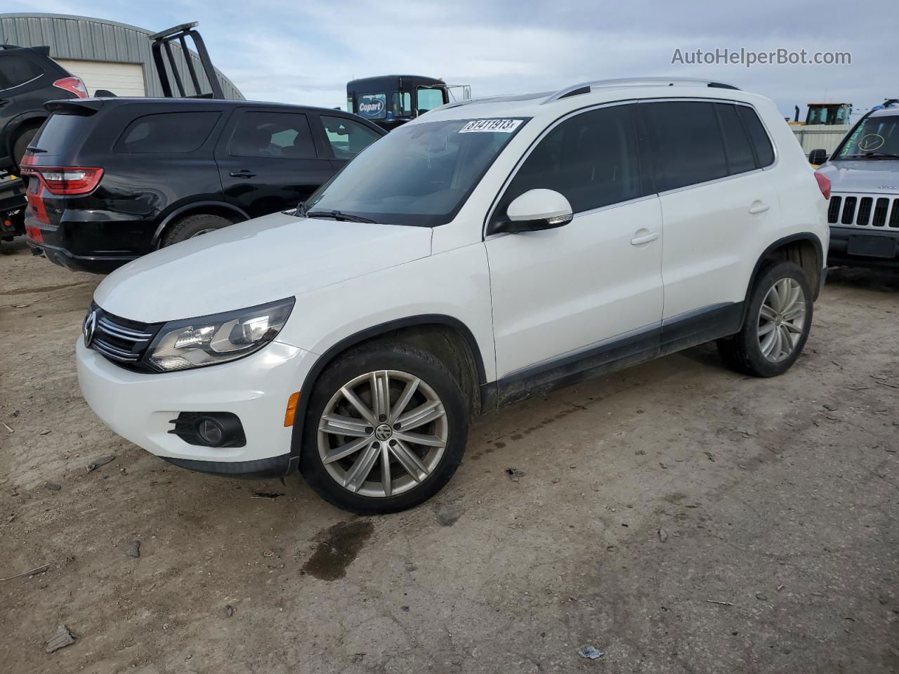 2016 Volkswagen Tiguan S White vin: WVGBV7AX4GW610517