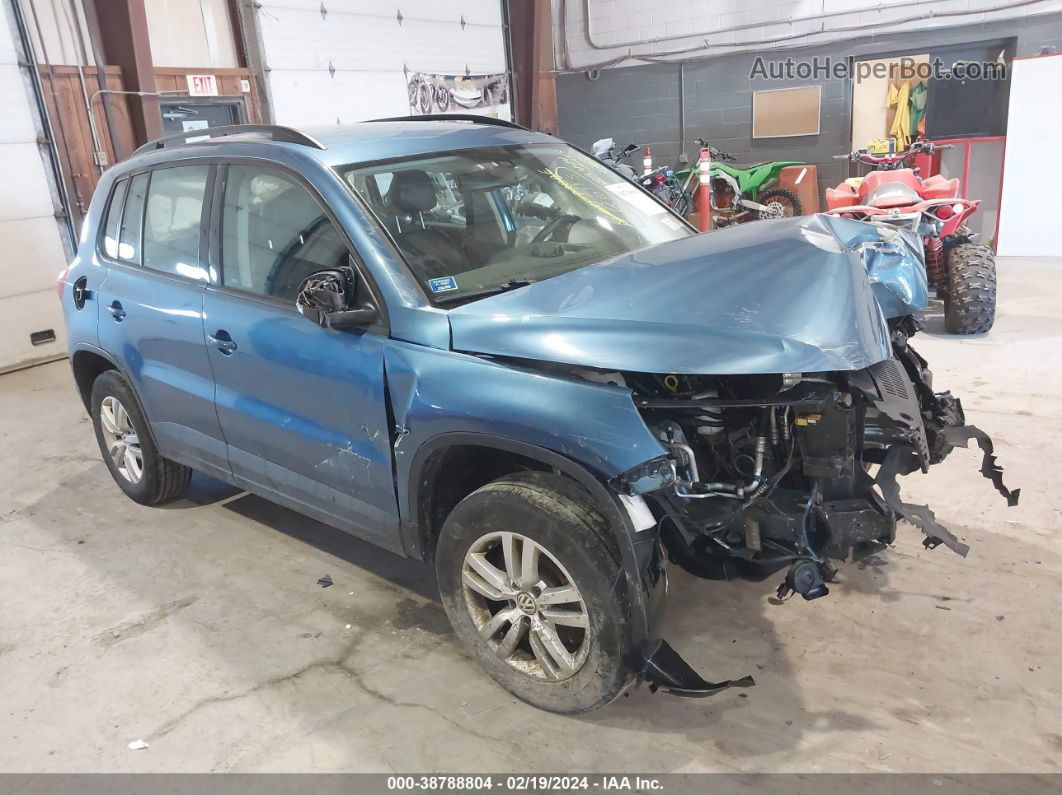 2017 Volkswagen Tiguan 2.0t S Blue vin: WVGBV7AX4HK002375