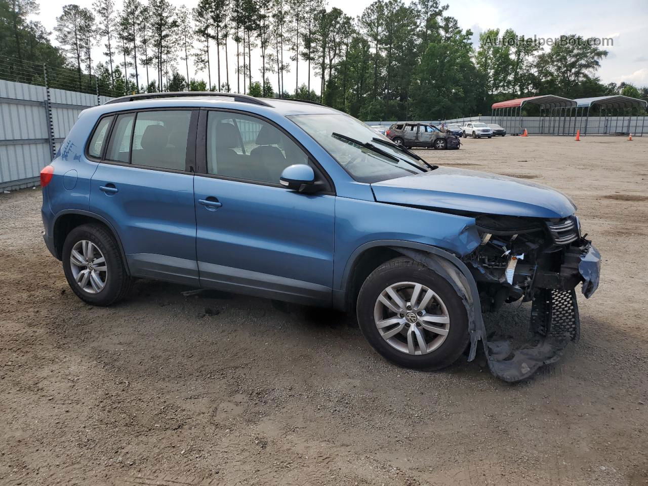 2017 Volkswagen Tiguan S Blue vin: WVGBV7AX4HK012999