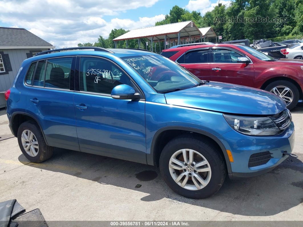 2017 Volkswagen Tiguan 2.0t/2.0t S Blue vin: WVGBV7AX4HK042200