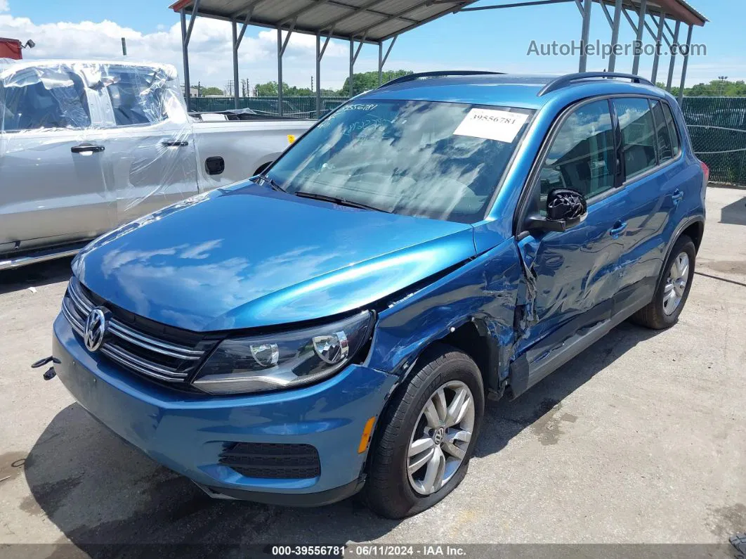 2017 Volkswagen Tiguan 2.0t/2.0t S Blue vin: WVGBV7AX4HK042200