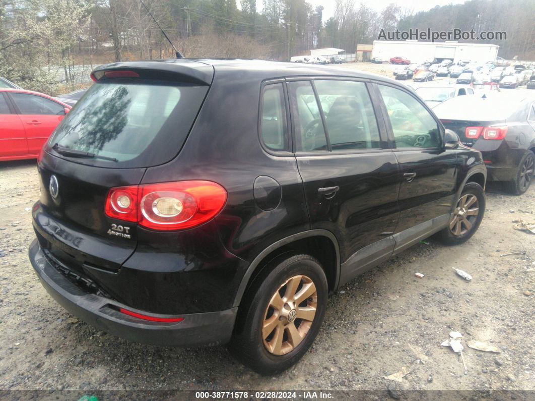 2010 Volkswagen Tiguan S Black vin: WVGBV7AX5AW537813