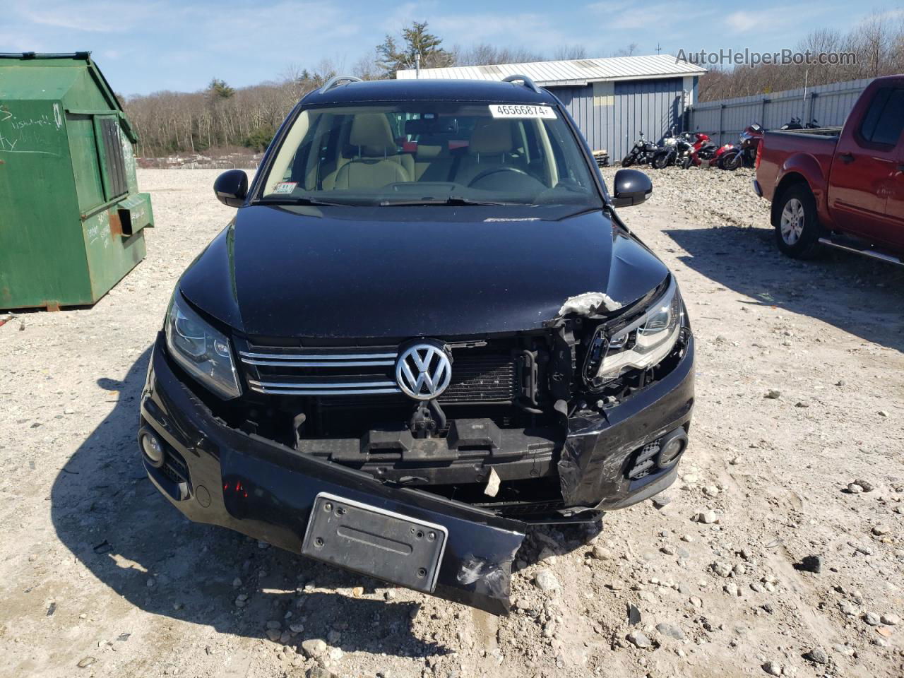 2013 Volkswagen Tiguan S Black vin: WVGBV7AX5DW546435