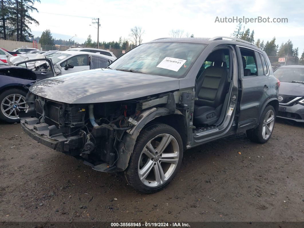 2016 Volkswagen Tiguan R-line Gray vin: WVGBV7AX5GW011917