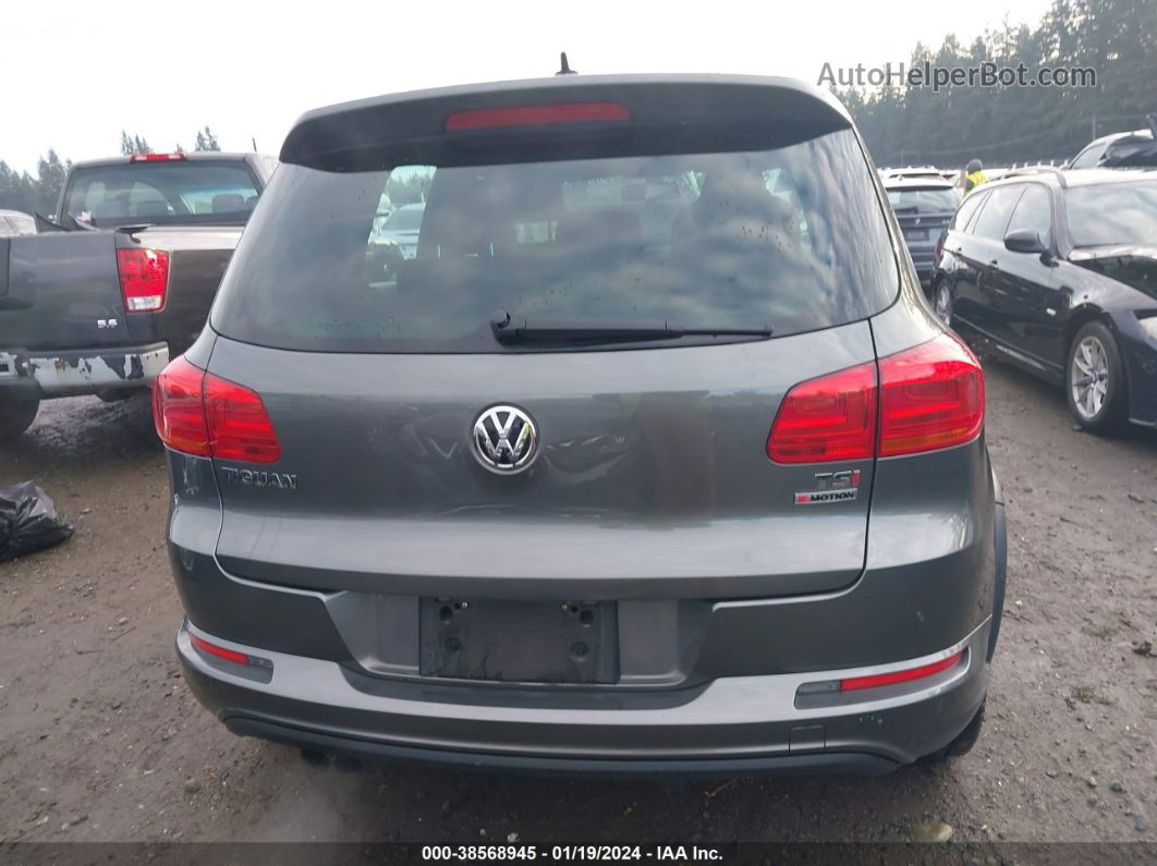 2016 Volkswagen Tiguan R-line Серый vin: WVGBV7AX5GW011917