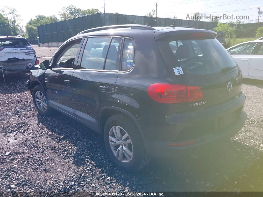 2016 Volkswagen Tiguan S Black vin: WVGBV7AX5GW013778