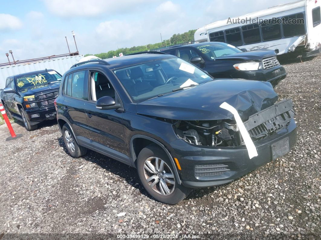 2016 Volkswagen Tiguan S Black vin: WVGBV7AX5GW013778