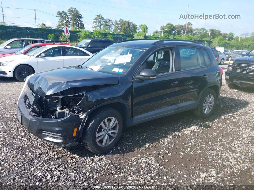 2016 Volkswagen Tiguan S Black vin: WVGBV7AX5GW013778