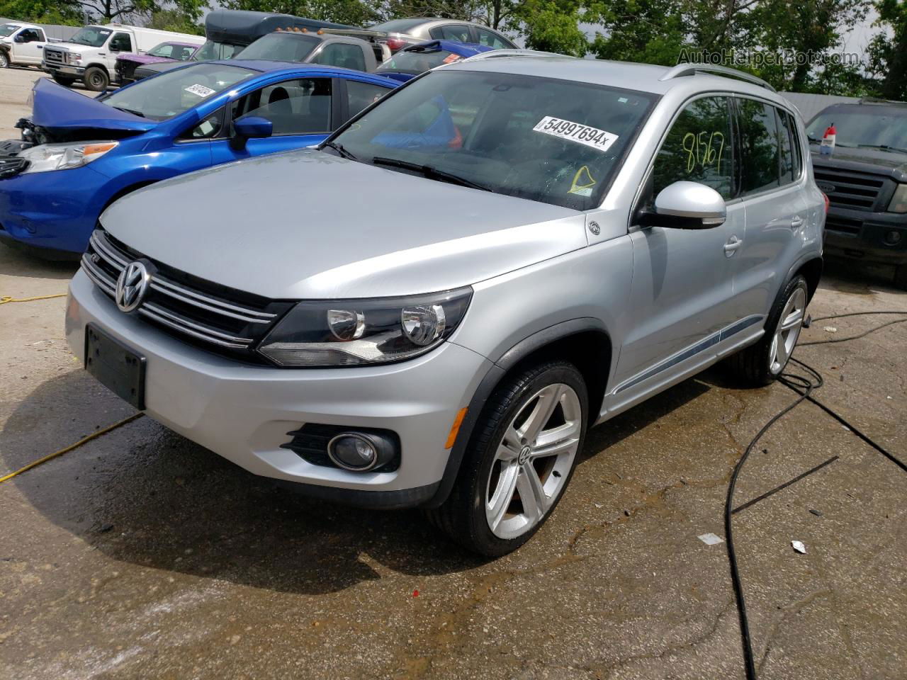 2016 Volkswagen Tiguan S Silver vin: WVGBV7AX5GW060549