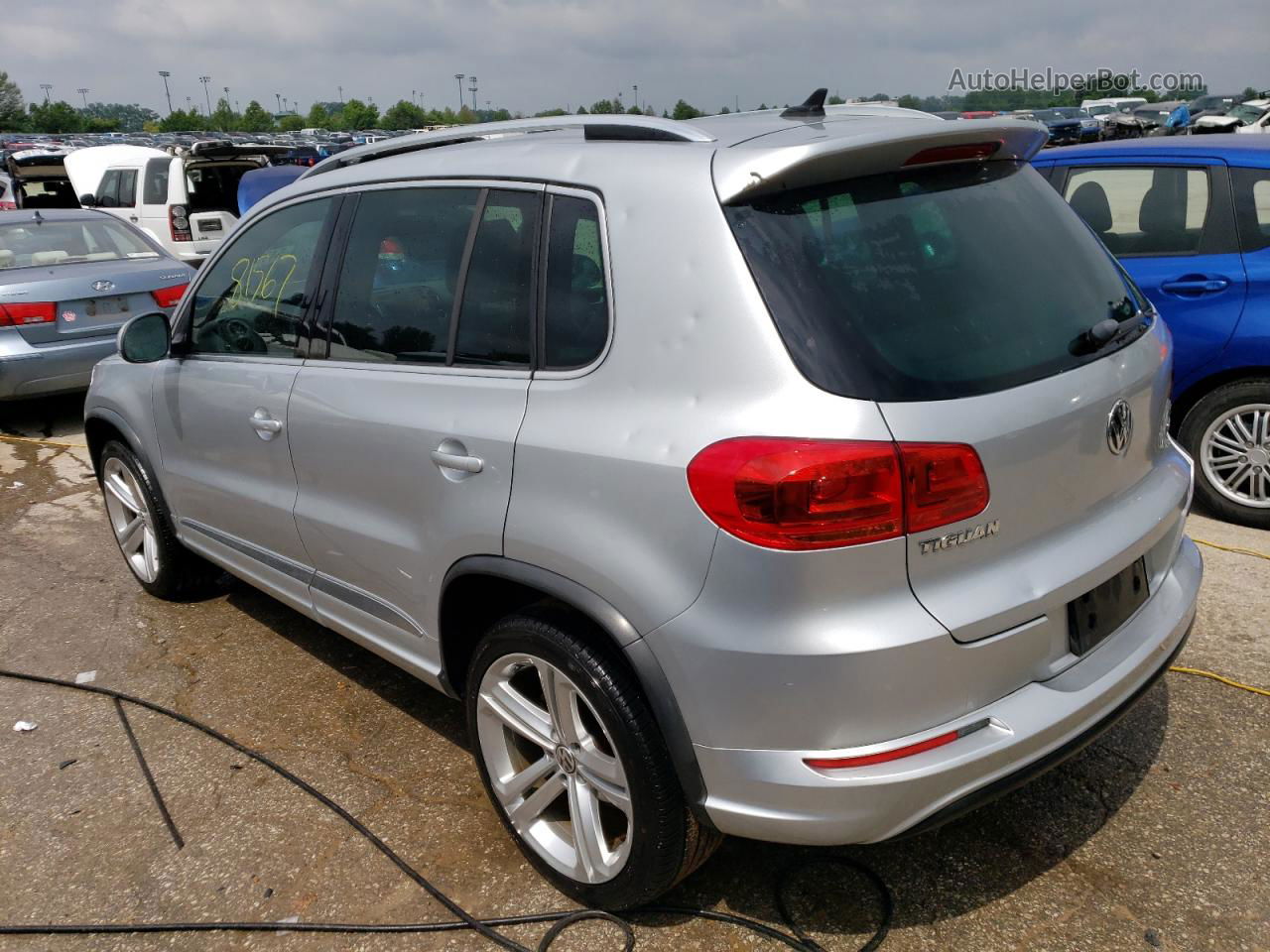 2016 Volkswagen Tiguan S Silver vin: WVGBV7AX5GW060549