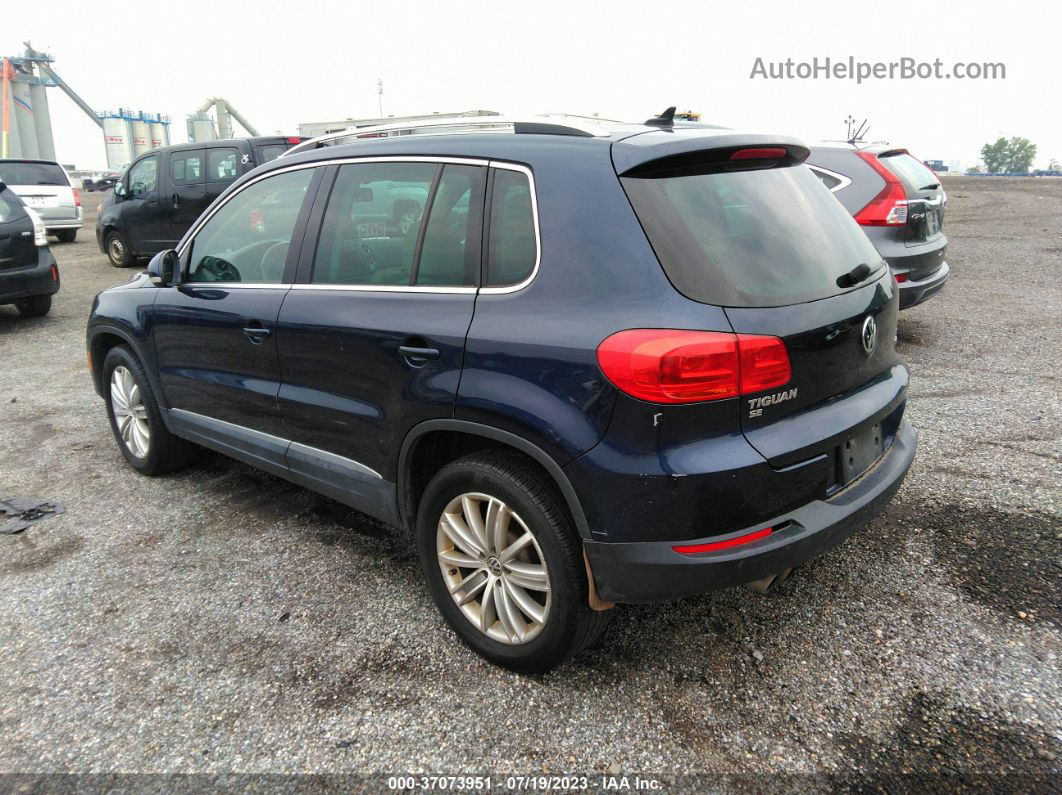 2016 Volkswagen Tiguan Se Blue vin: WVGBV7AX5GW507834