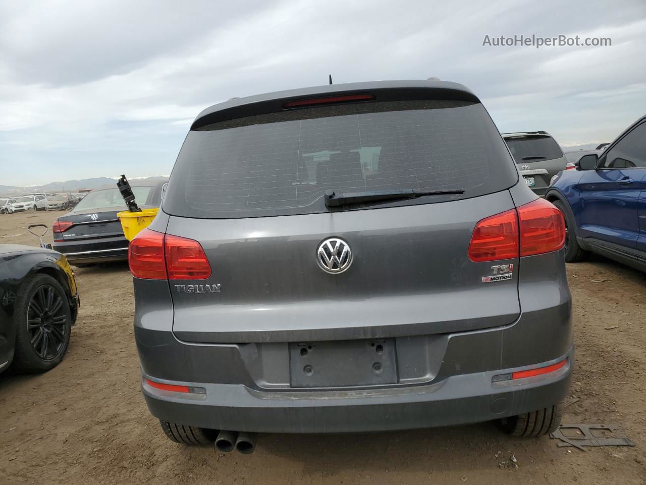 2016 Volkswagen Tiguan S Gray vin: WVGBV7AX5GW527937