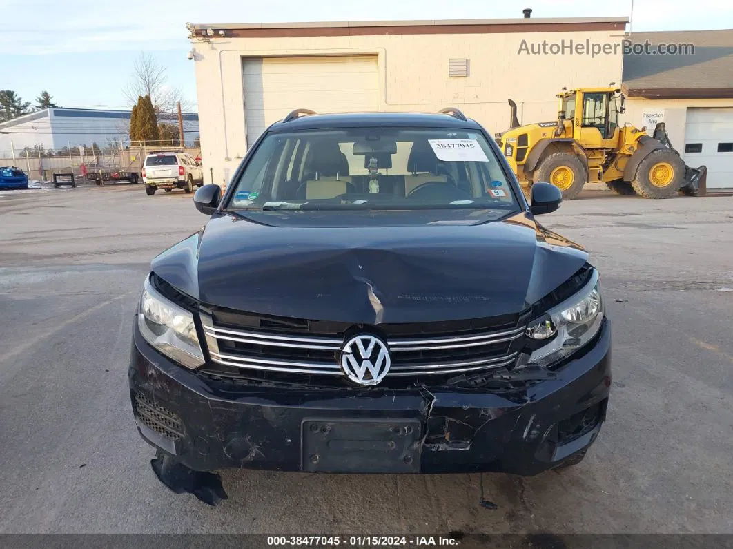 2016 Volkswagen Tiguan S Черный vin: WVGBV7AX5GW601048