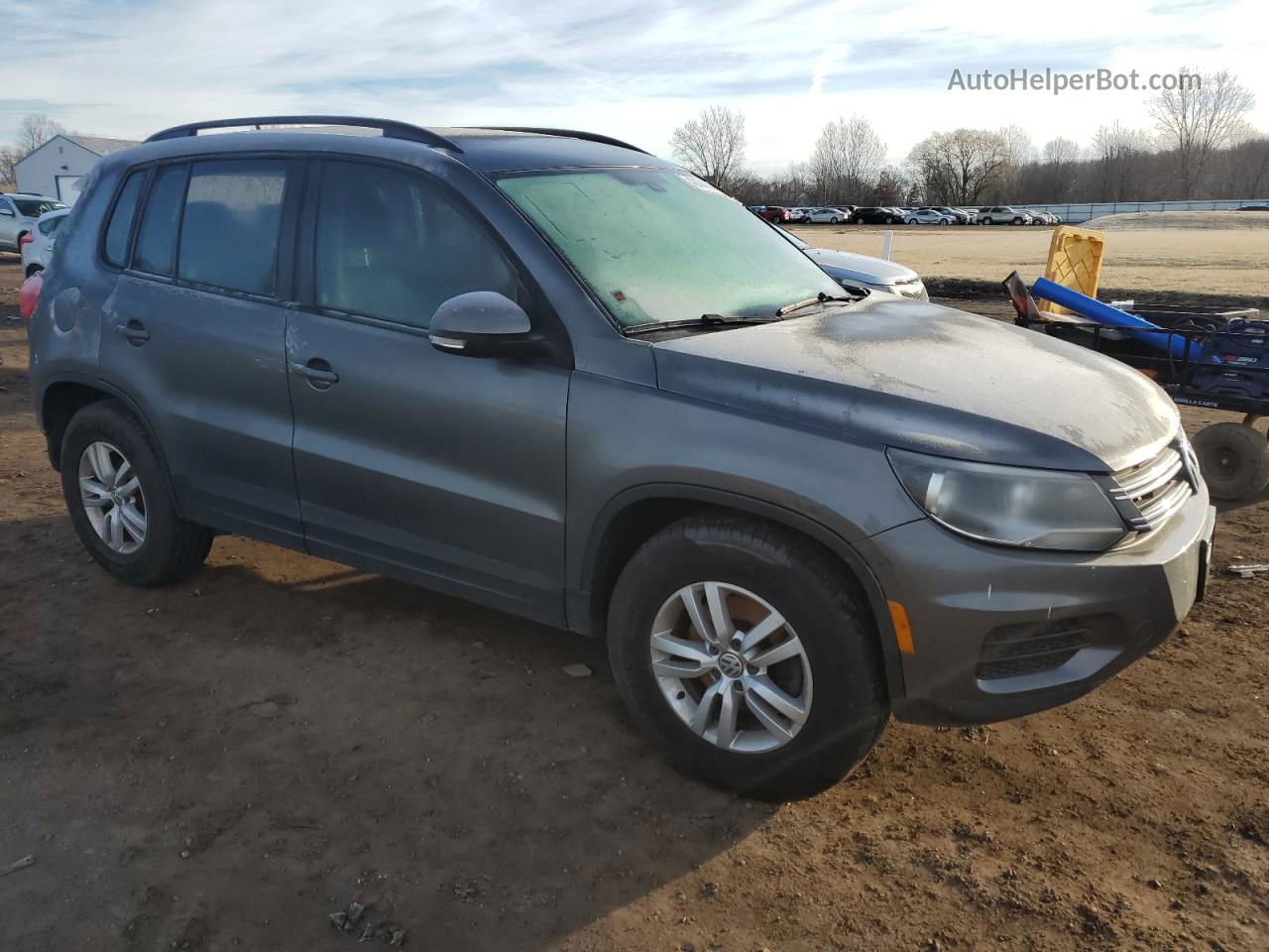 2016 Volkswagen Tiguan S Gray vin: WVGBV7AX5GW609411