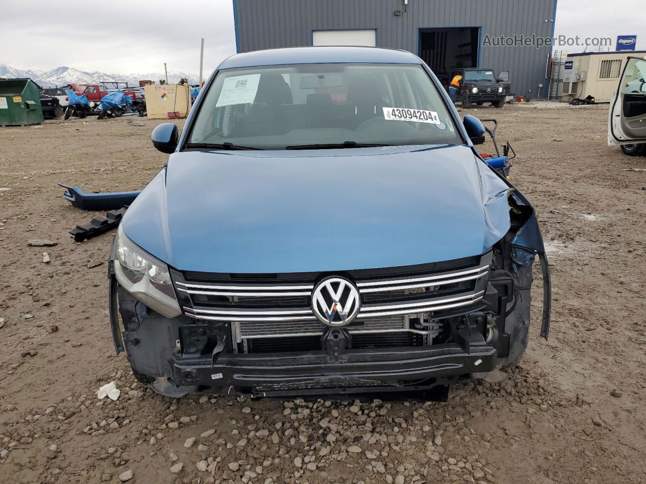 2017 Volkswagen Tiguan S Синий vin: WVGBV7AX5HK046059