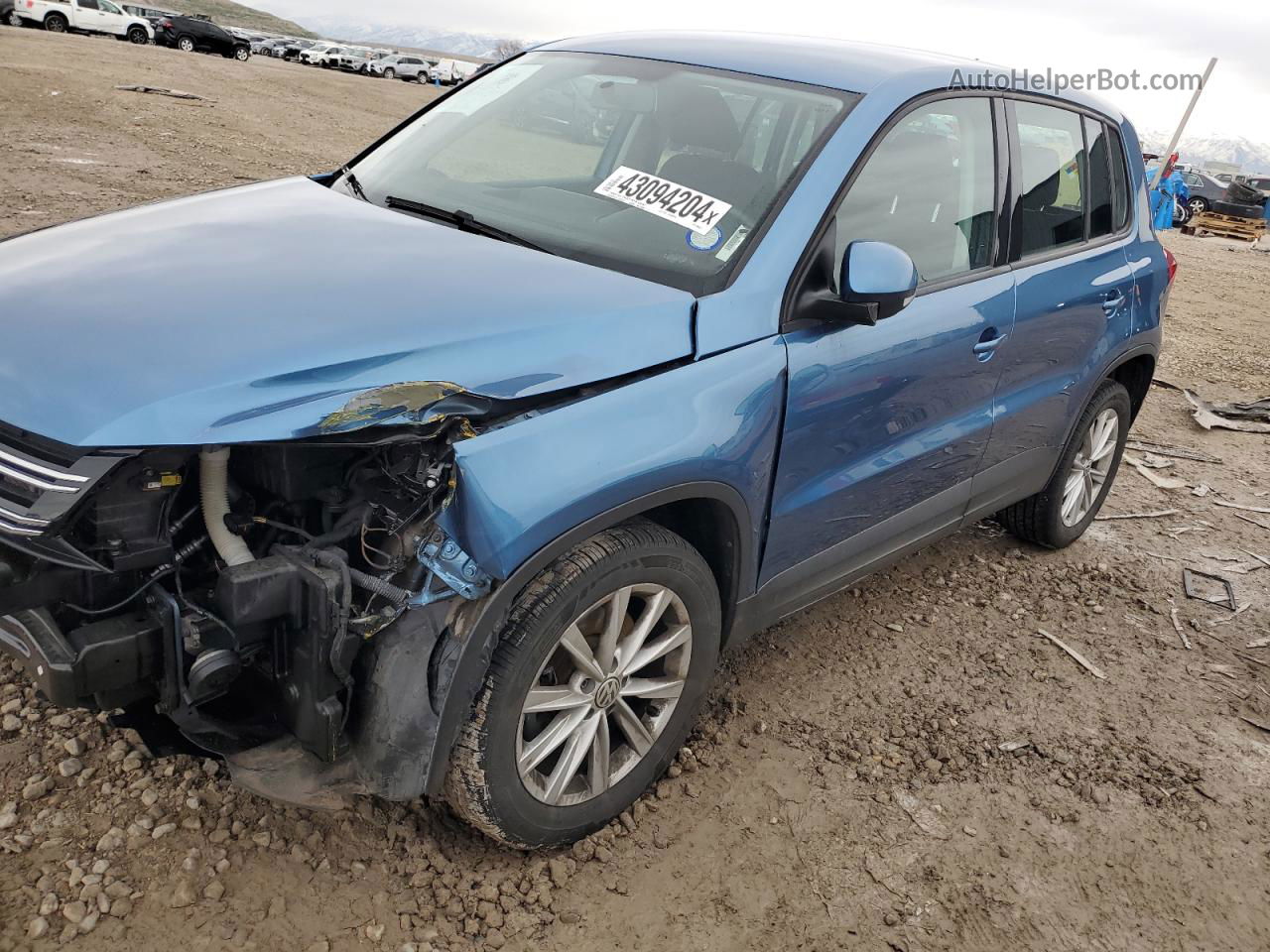 2017 Volkswagen Tiguan S Blue vin: WVGBV7AX5HK046059