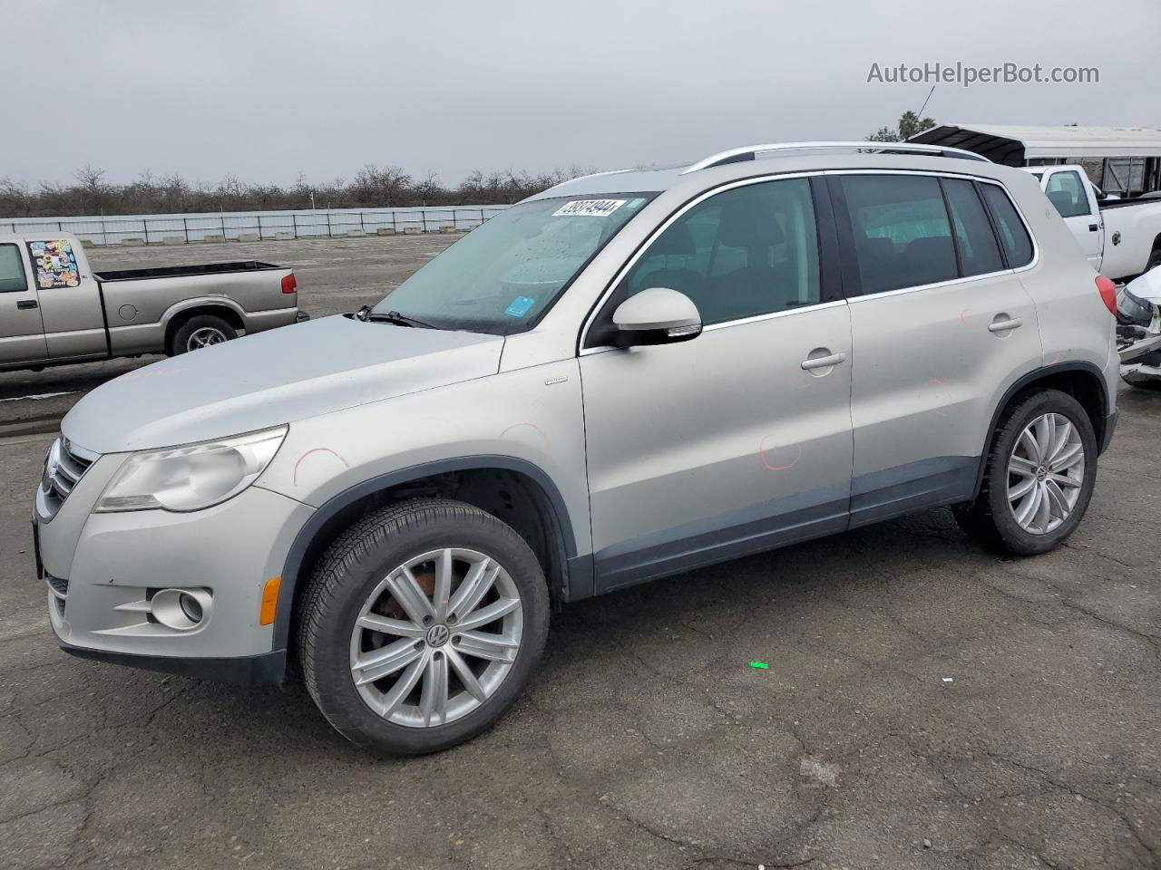 2010 Volkswagen Tiguan Se Silver vin: WVGBV7AX6AW516159