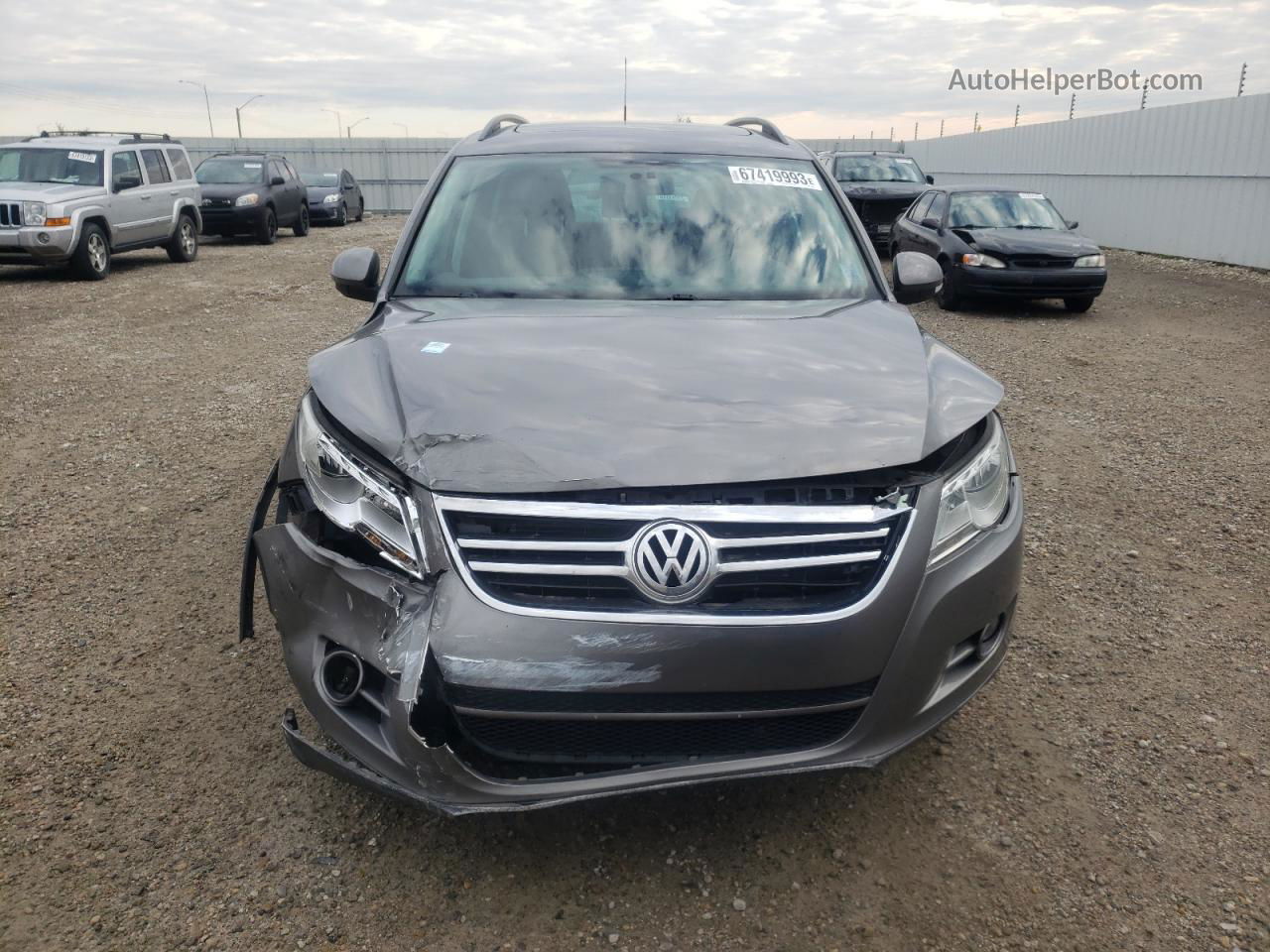 2010 Volkswagen Tiguan Se Gray vin: WVGBV7AX6AW533737