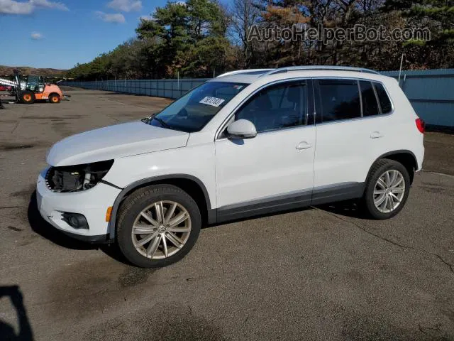 2016 Volkswagen Tiguan S White vin: WVGBV7AX6GK000187