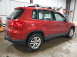 2016 Volkswagen Tiguan S Burgundy vin: WVGBV7AX6GW051732