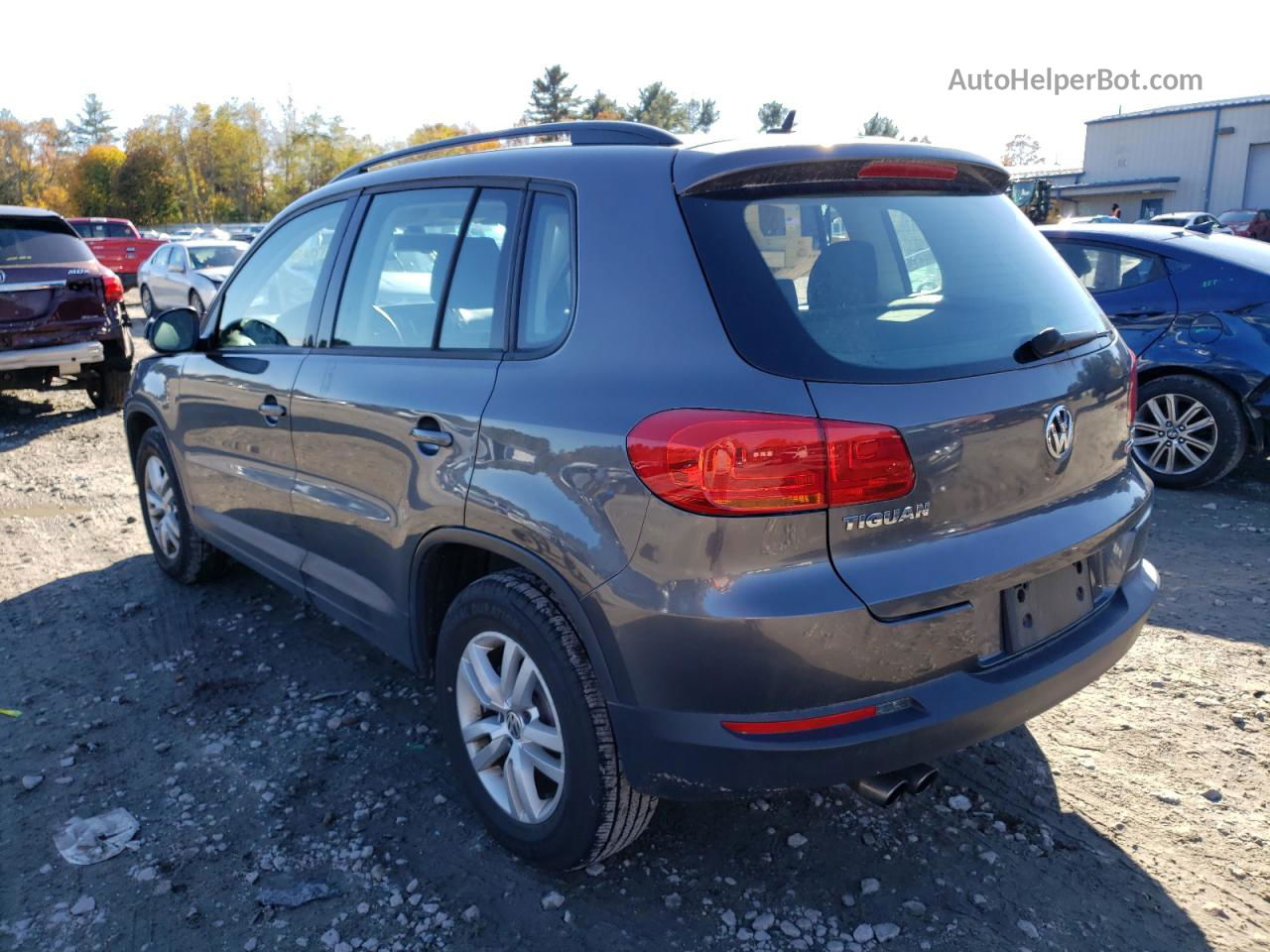 2016 Volkswagen Tiguan S Gray vin: WVGBV7AX6GW524058