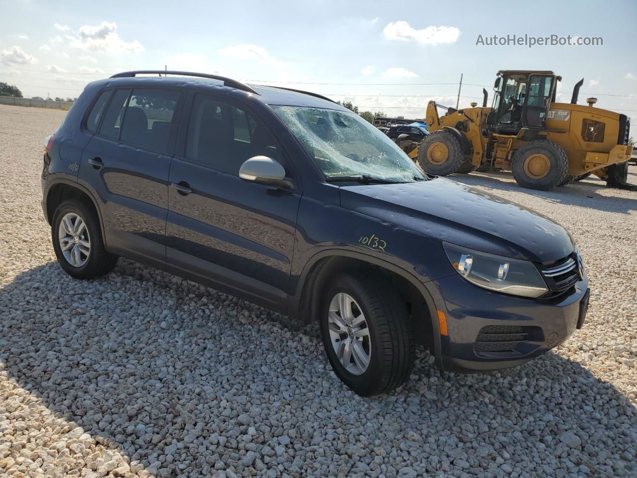 2016 Volkswagen Tiguan S Blue vin: WVGBV7AX6GW531978