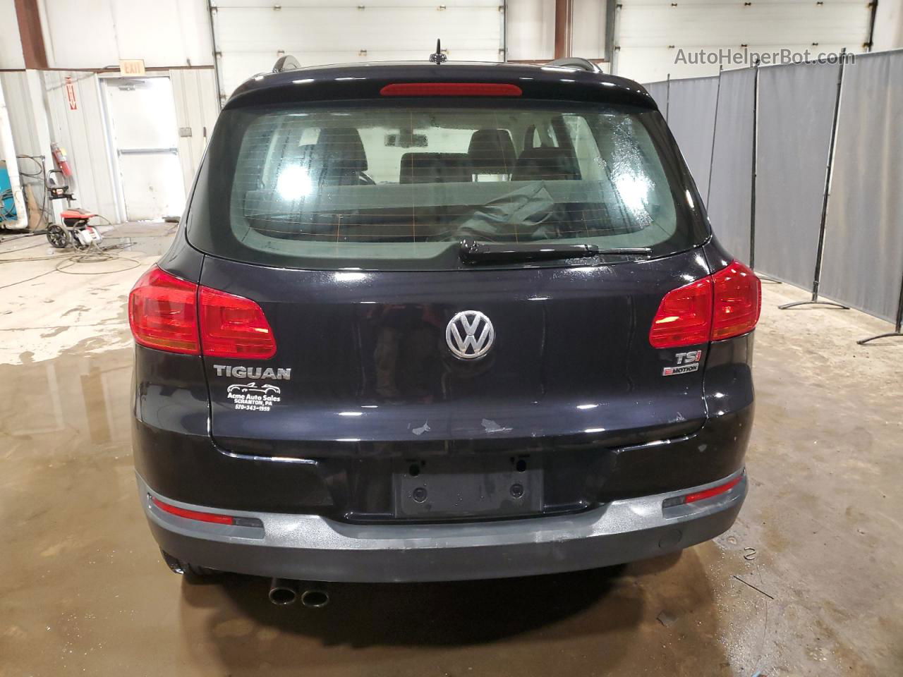 2016 Volkswagen Tiguan S Black vin: WVGBV7AX6GW593848