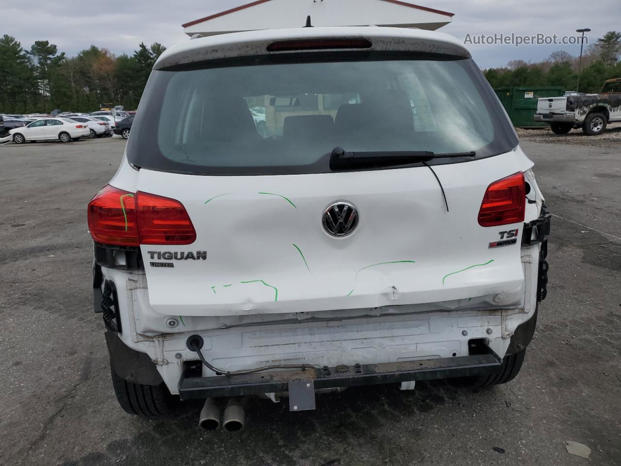 2017 Volkswagen Tiguan S Белый vin: WVGBV7AX6HK051142