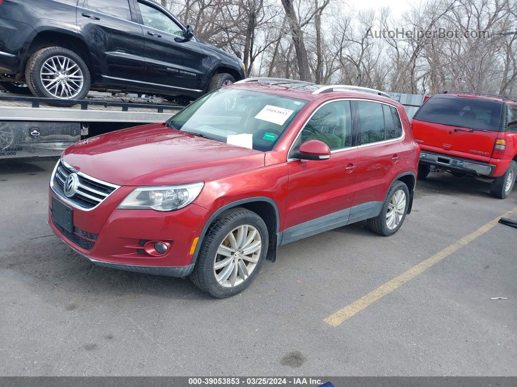 2010 Volkswagen Tiguan Sel Красный vin: WVGBV7AX7AW004068