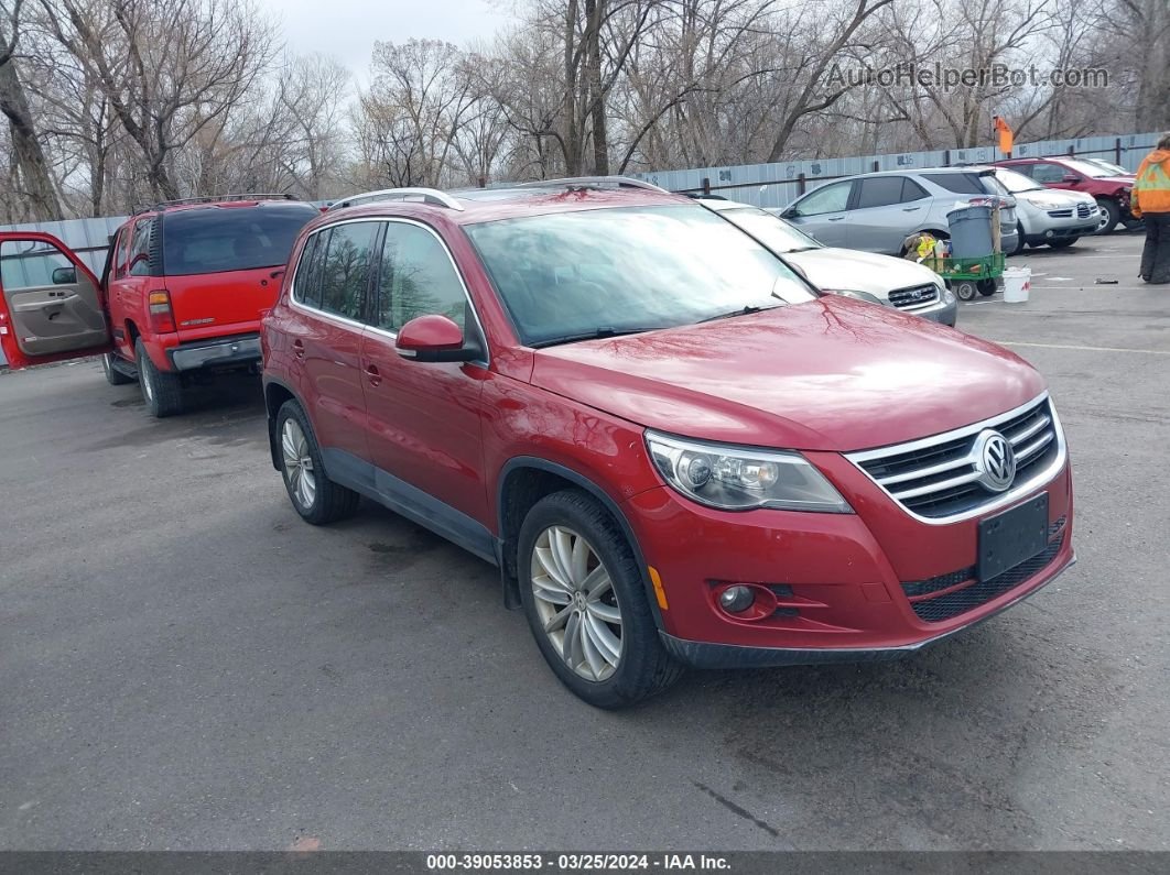 2010 Volkswagen Tiguan Sel Red vin: WVGBV7AX7AW004068