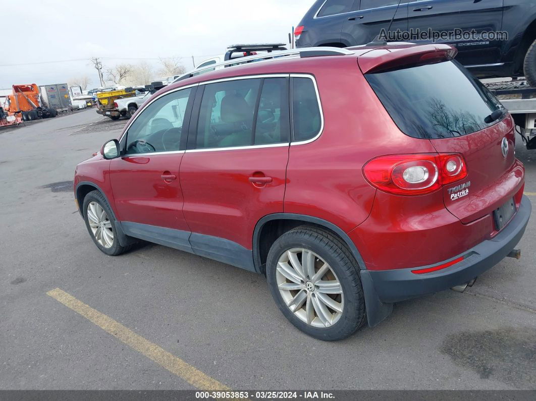 2010 Volkswagen Tiguan Sel Red vin: WVGBV7AX7AW004068