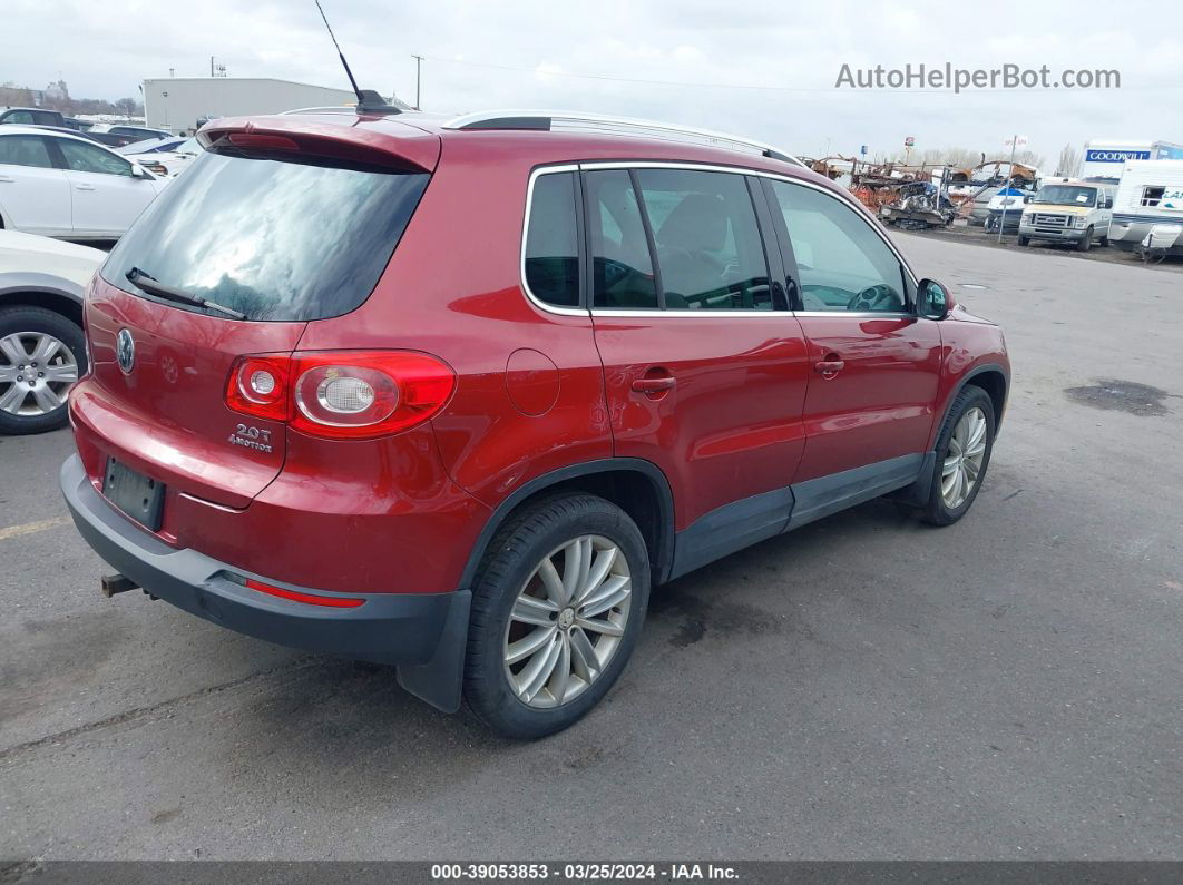 2010 Volkswagen Tiguan Sel Red vin: WVGBV7AX7AW004068