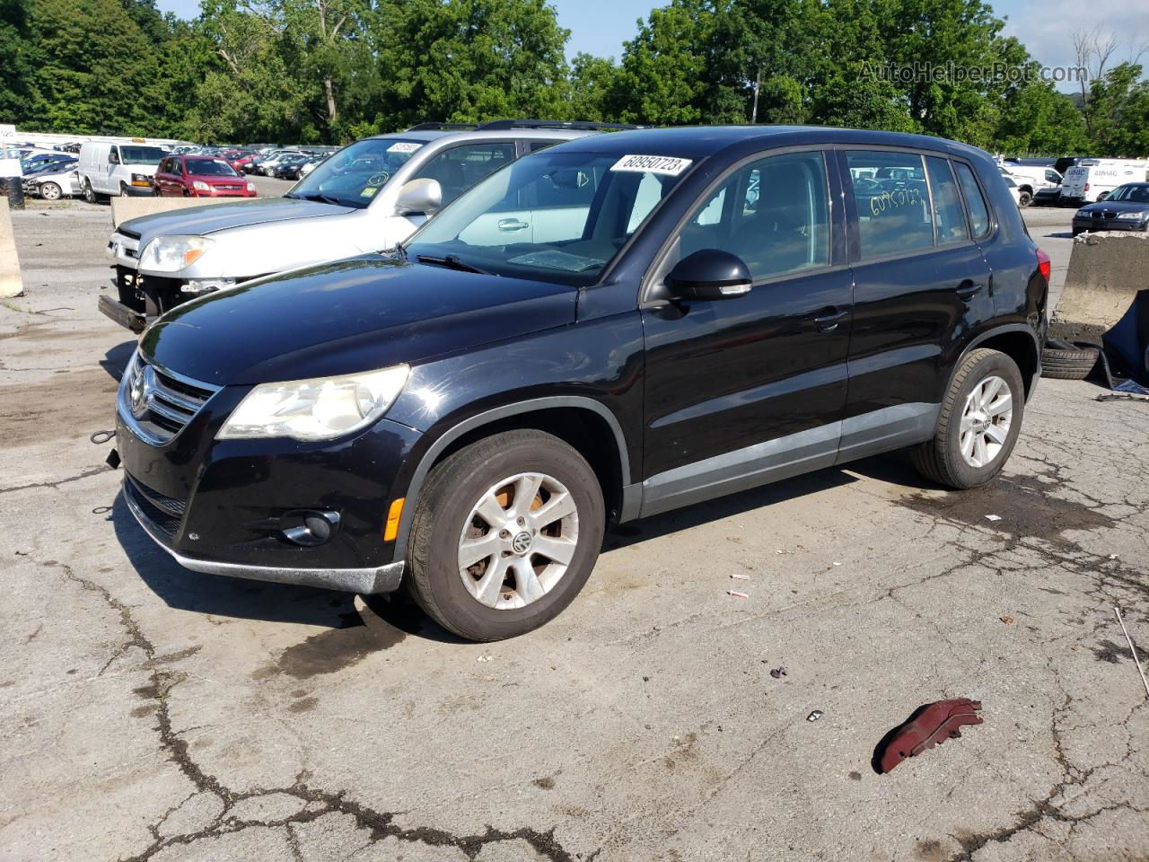 2010 Volkswagen Tiguan Se Black vin: WVGBV7AX7AW533438