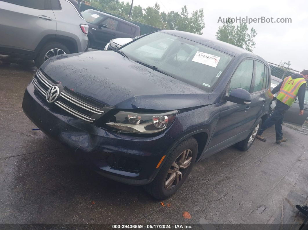 2013 Volkswagen Tiguan S Blue vin: WVGBV7AX7DW551264