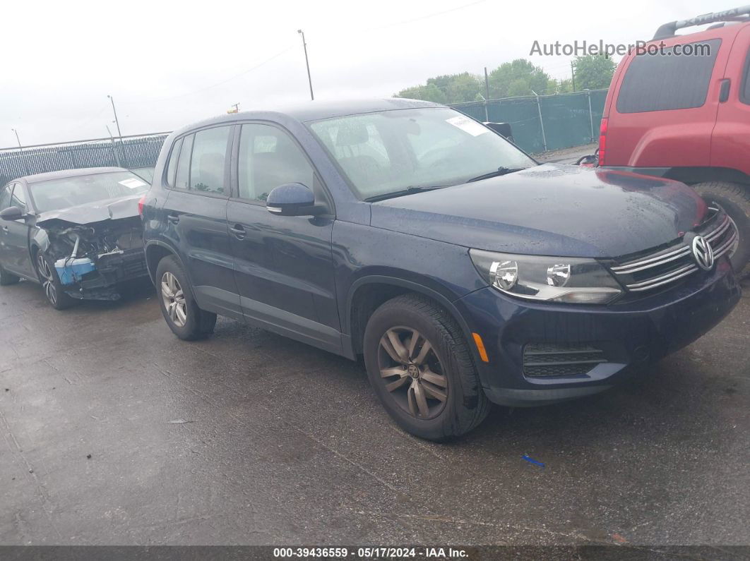 2013 Volkswagen Tiguan S Blue vin: WVGBV7AX7DW551264